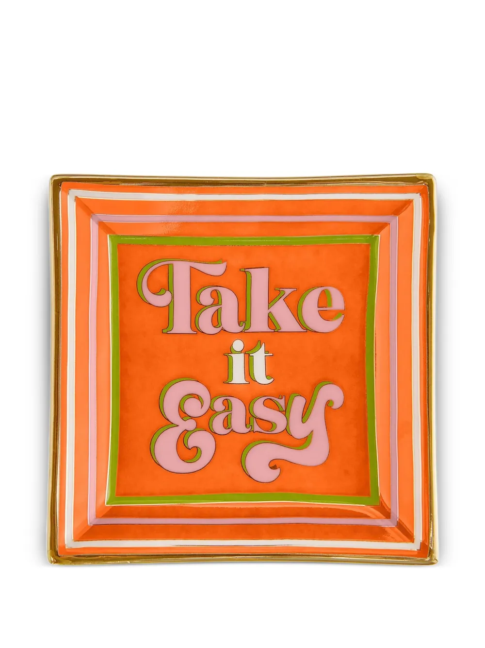  Jonathan Adler Take It Easy Square Tray (11.5cm X 11.5cm) - Orange 
