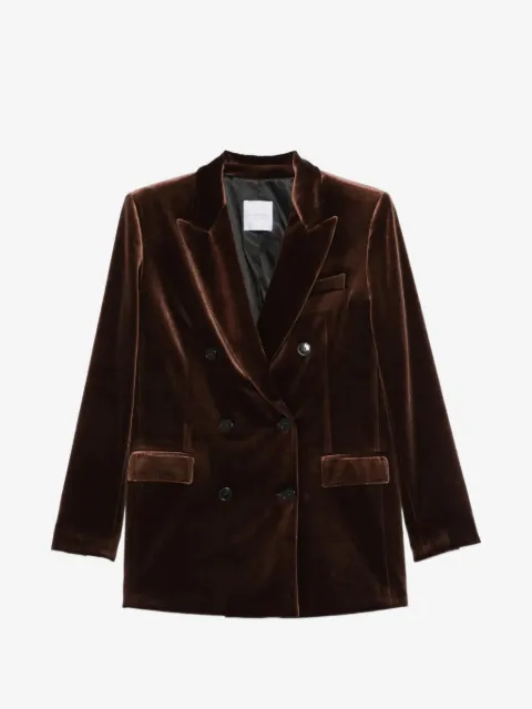 Black Label double-breasted velvet blazer