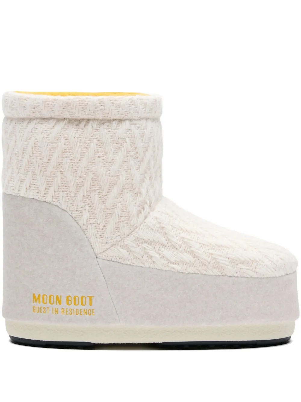 Moon Boot x Guest In Residence Icon Low knitted boots Beige