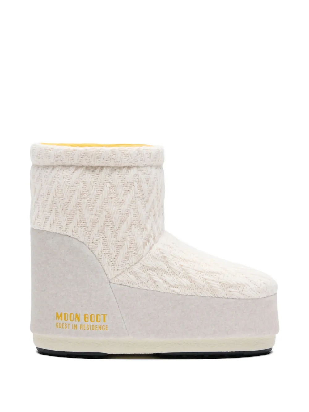 Moon Boot x Guest In Residence Icon Low knitted boots Beige