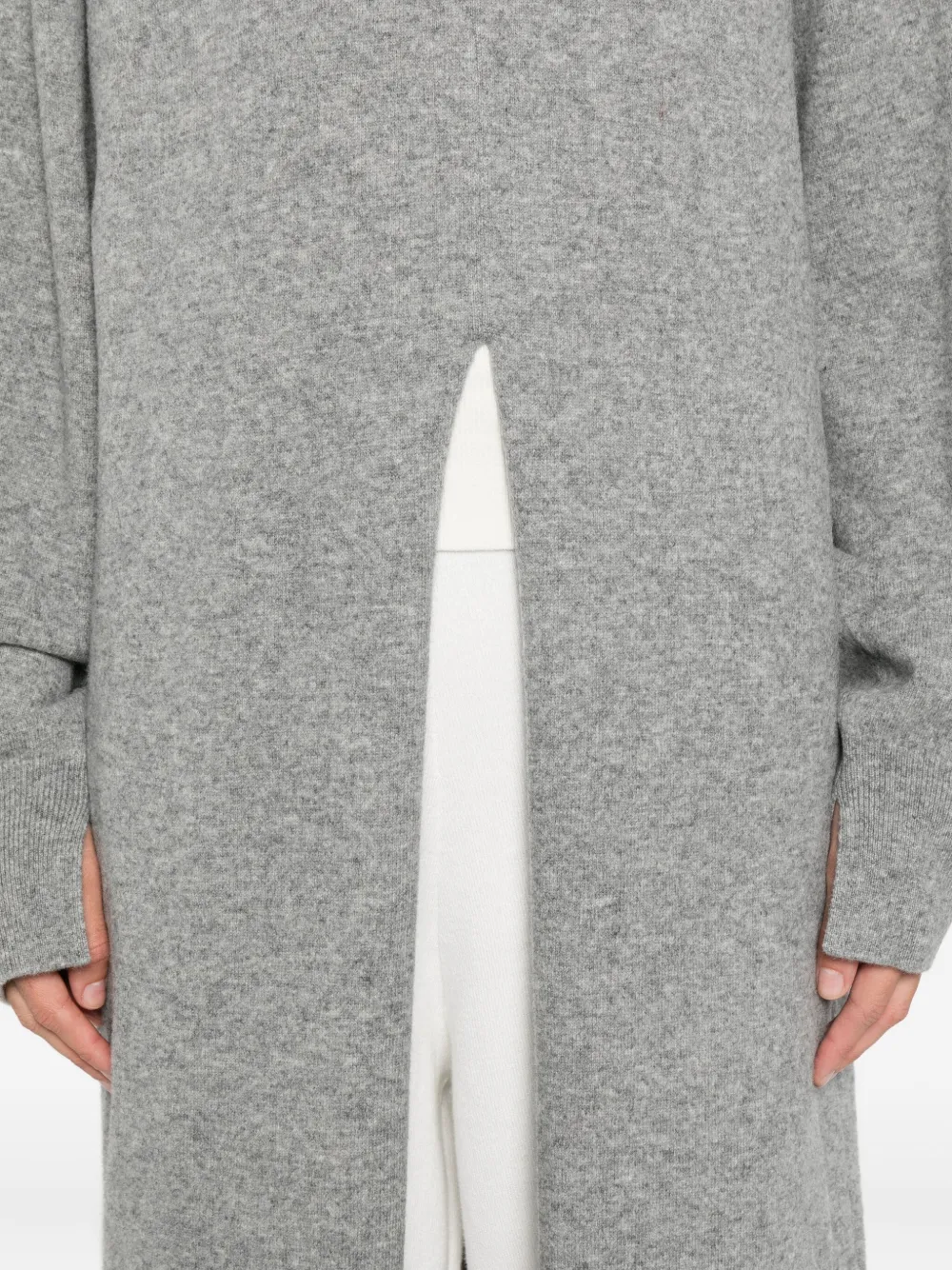 Stein Roll-neck Wool Dress In Gray
