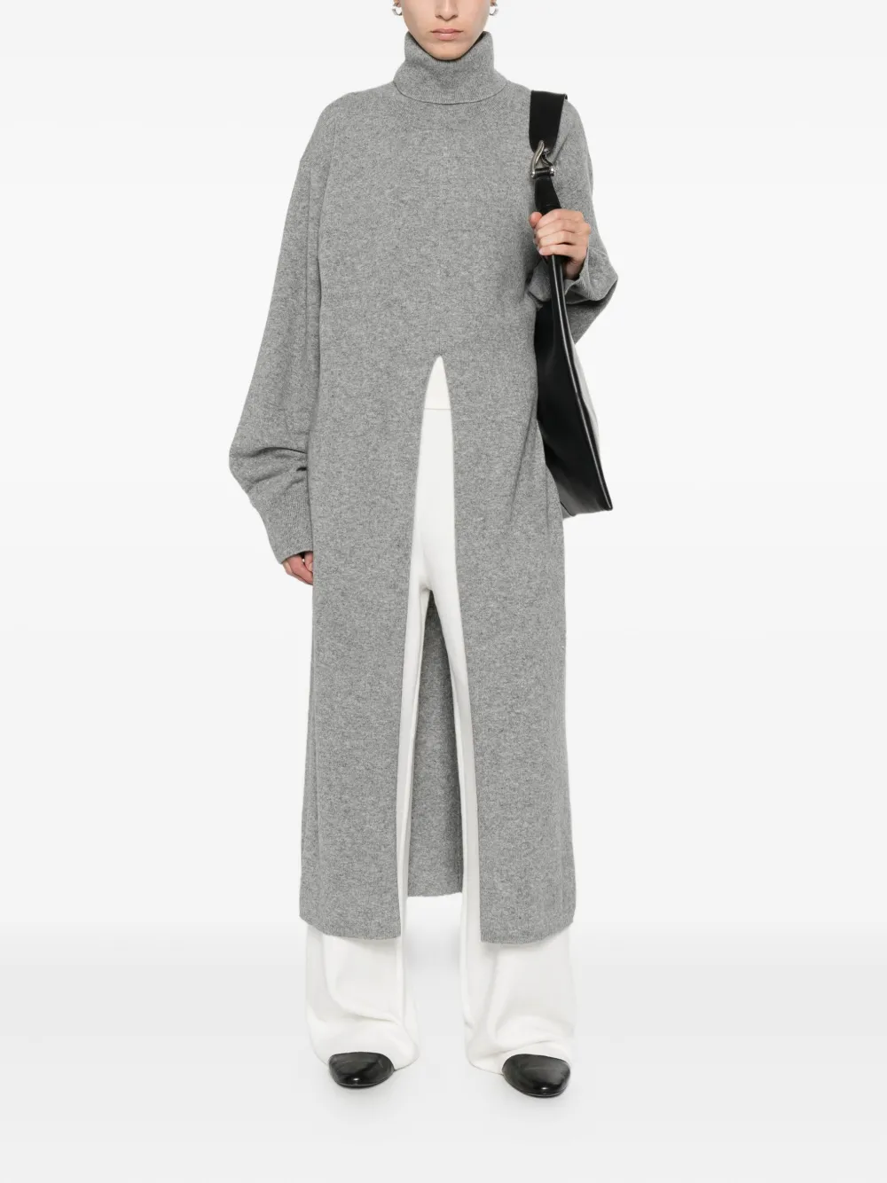 STEIN roll-neck wool dress - Grijs