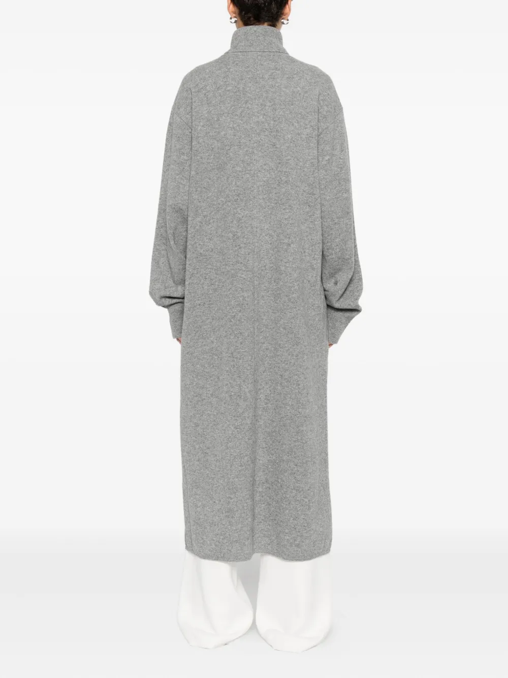 Stein Roll-neck Wool Dress In Gray