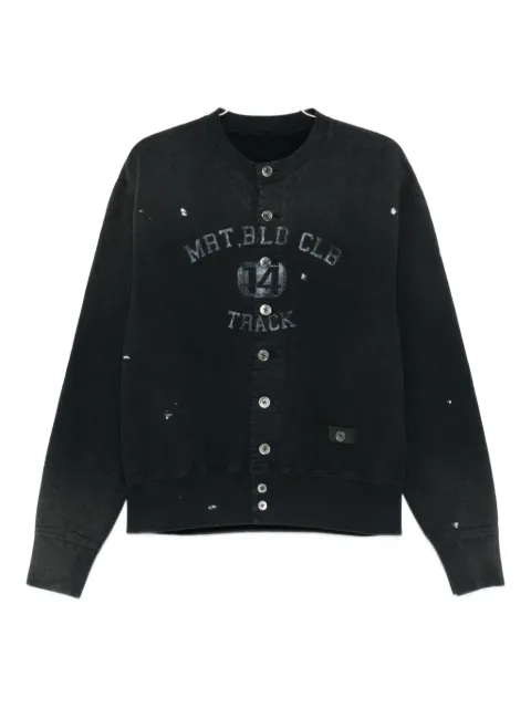 KHOKI faded-effect printed cardigan