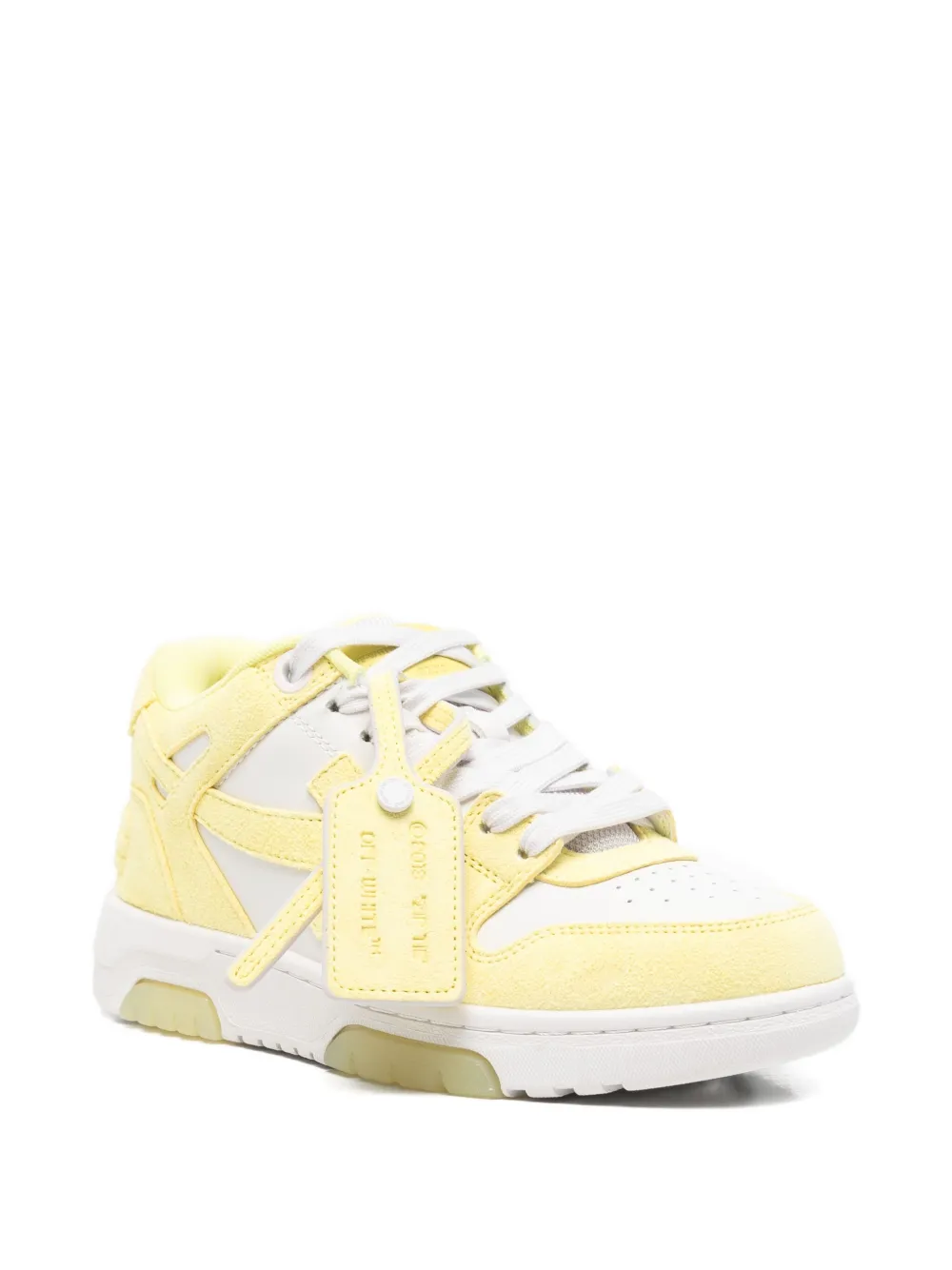 Off-White Sneakers met Arrow-patroon - Geel