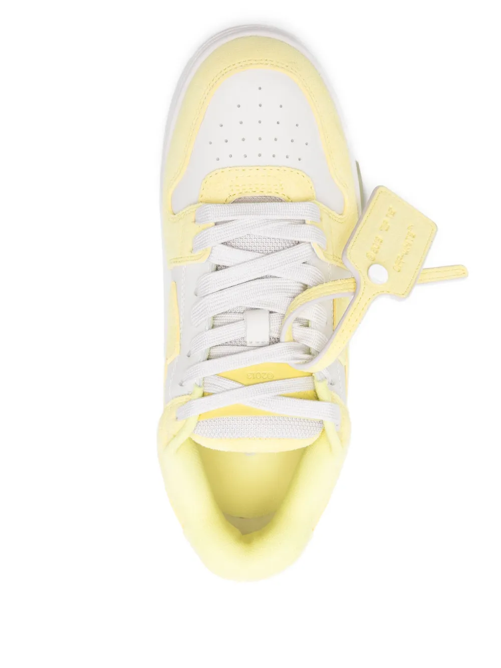 Off-White Sneakers met Arrow-patroon Geel