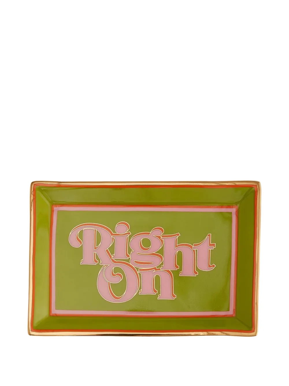 Jonathan Adler Right On rectangle tray (18cm x 12cm) | Green | Image 1