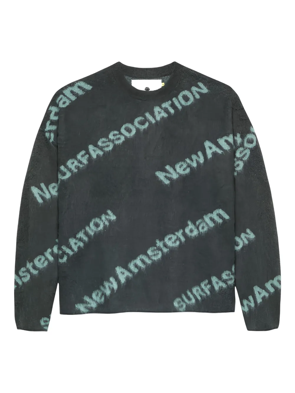 NEW AMSTERDAM diagonal-text knitwear | gris | Image 1