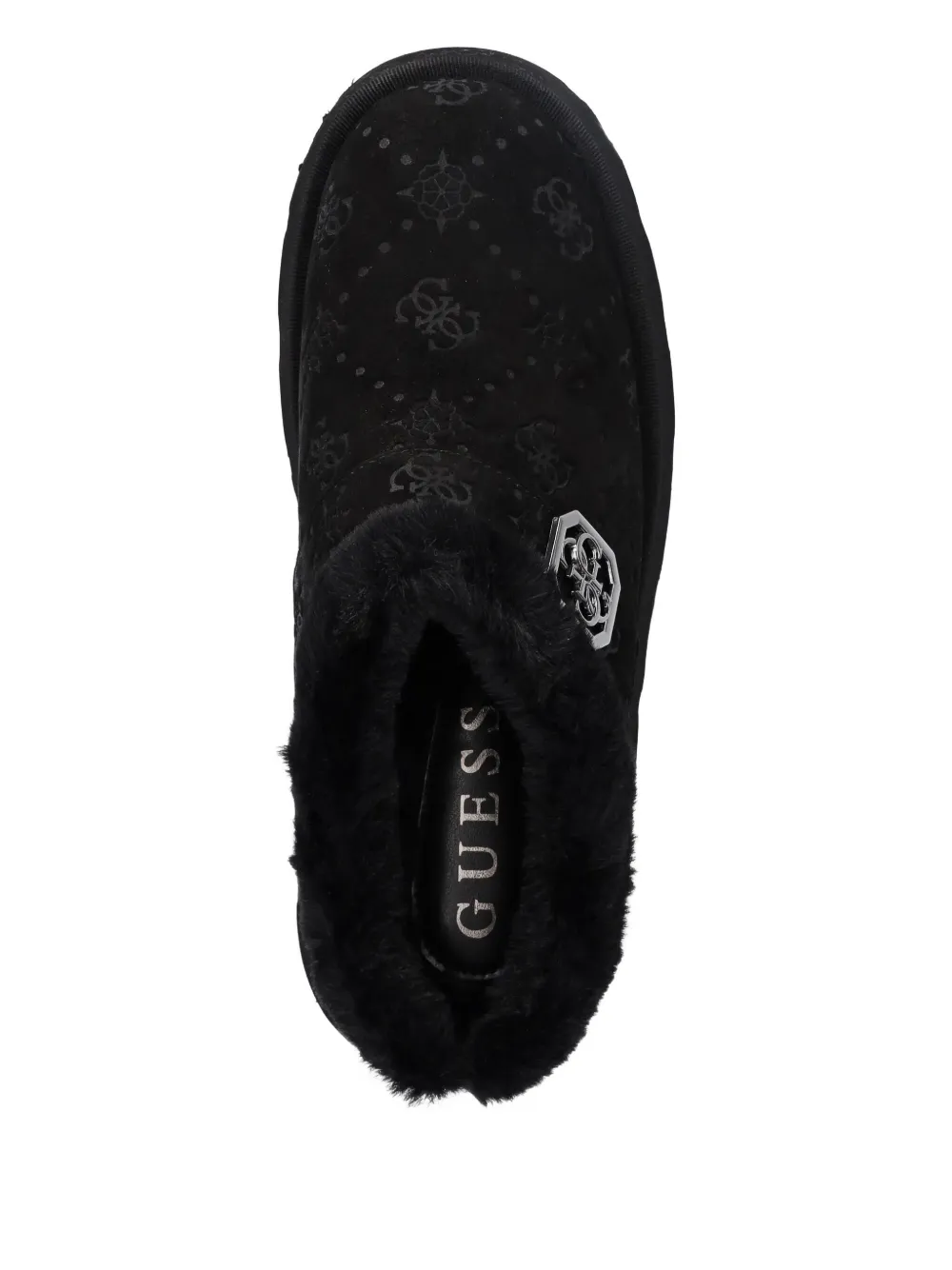 GUESS USA trimnmed logo-detail flat mules Zwart