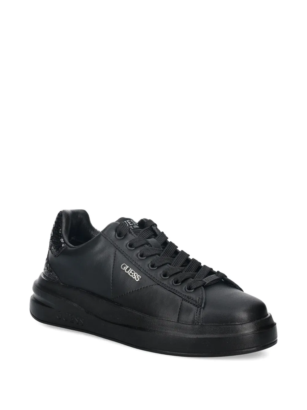 GUESS USA sequinned-heel low-top sneakers - Zwart