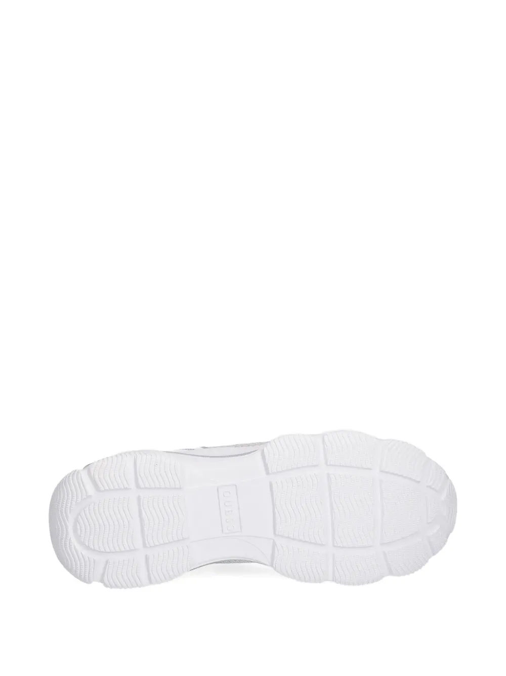 Guess Usa Perforated Logo Low-top Sneakers In Gray