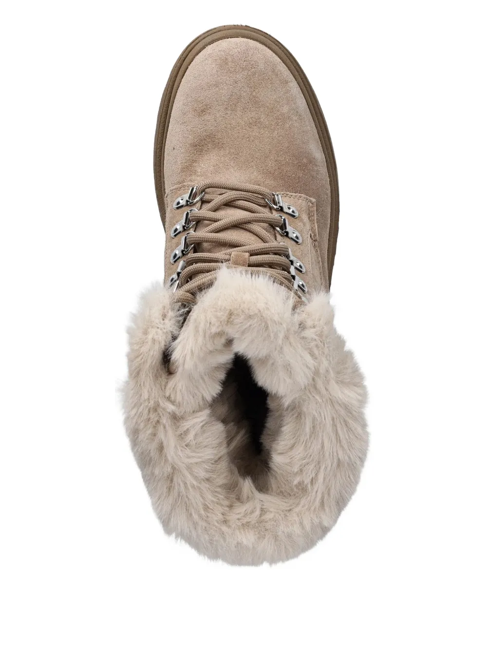 Guess Usa 75mm Trimmed Lace-up Ankle Boots In Gold