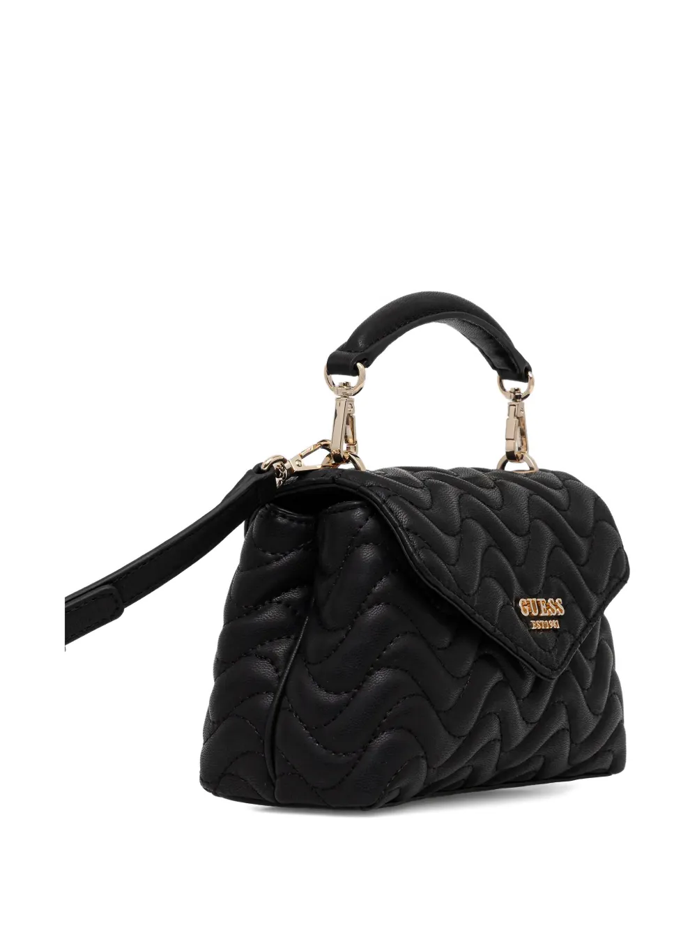 GUESS USA mini Melisandra quilted tote bag - Zwart