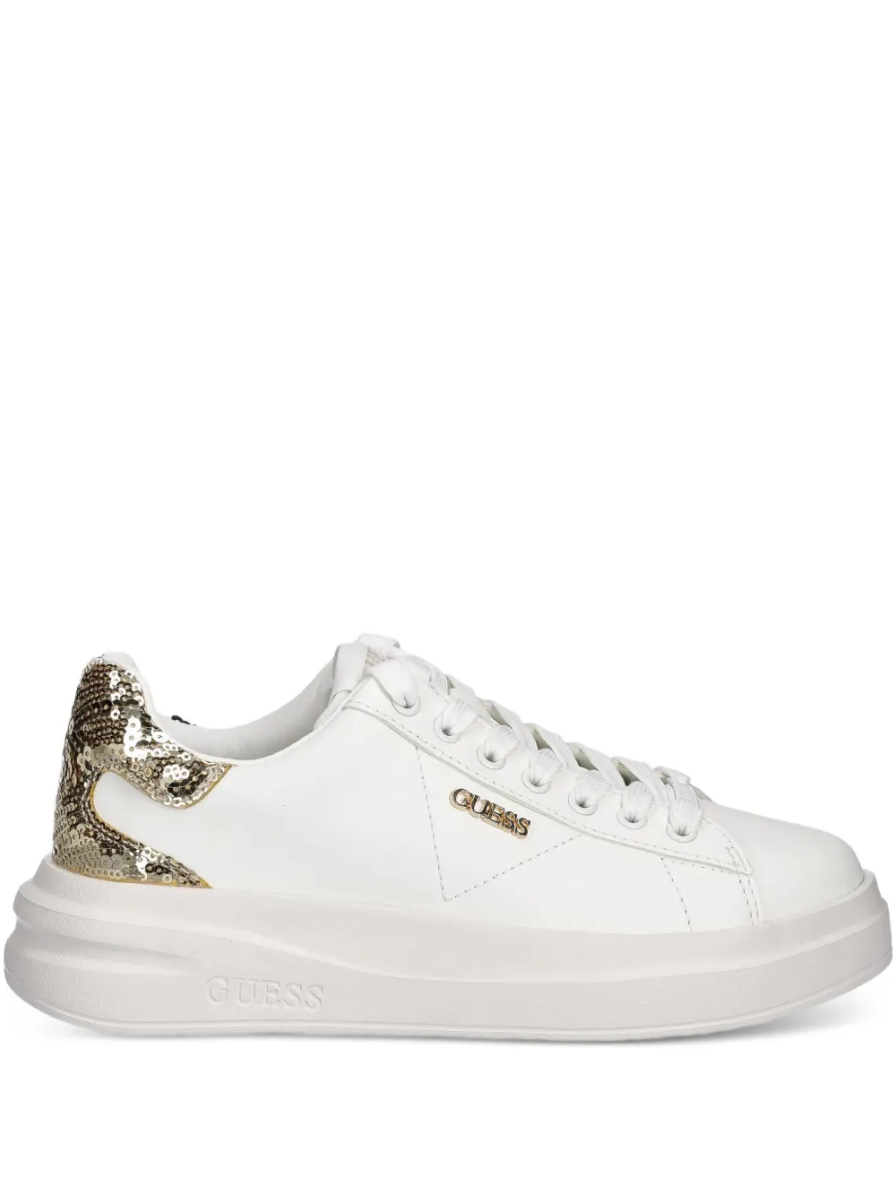 GUESS USA Elbina sequin-heel sneakers | White | Image 1