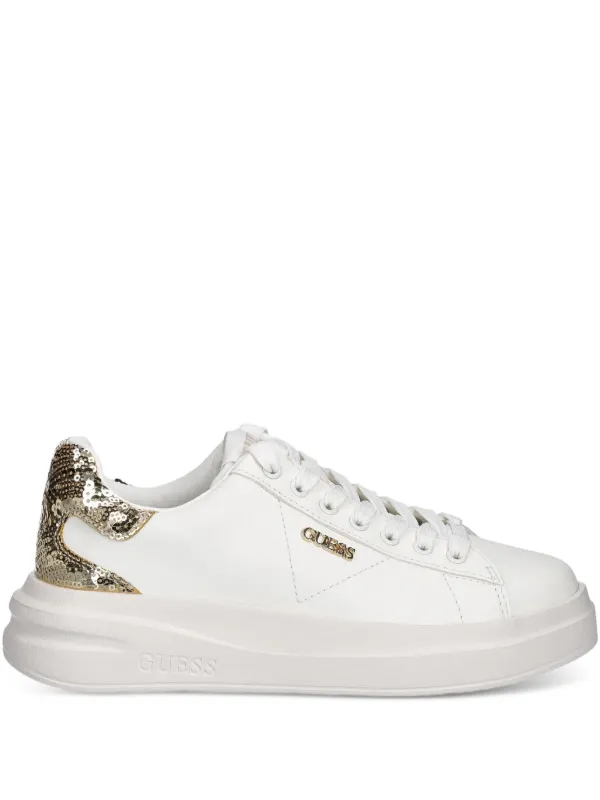 GUESS USA Tênis Elbina Com Paetês No Salto | Branco | FARFETCH BR