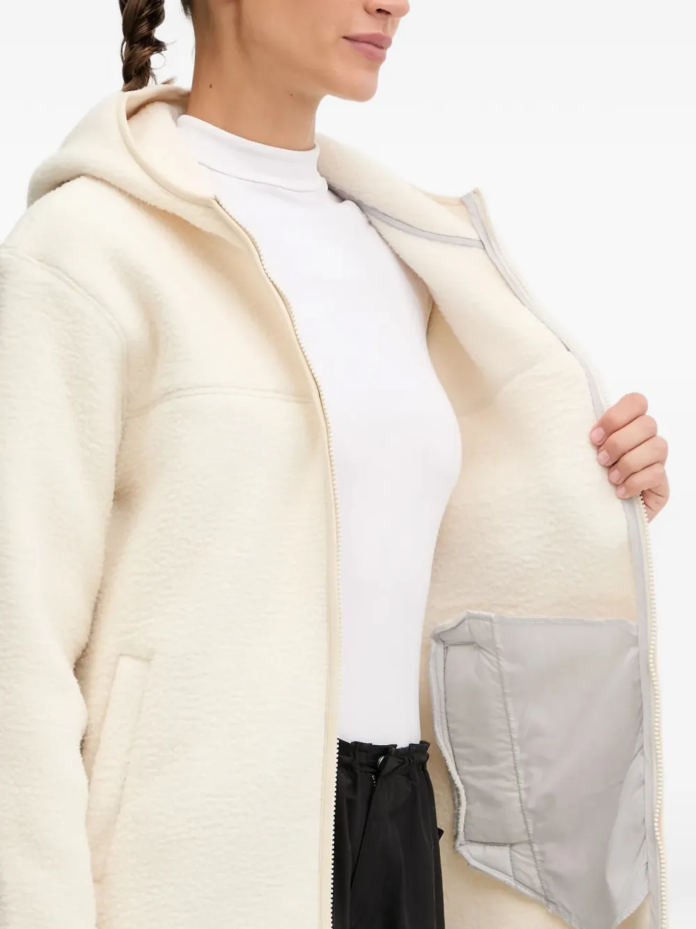 Helly Hansen Maud Hooded Zip-up Coat In Neutral