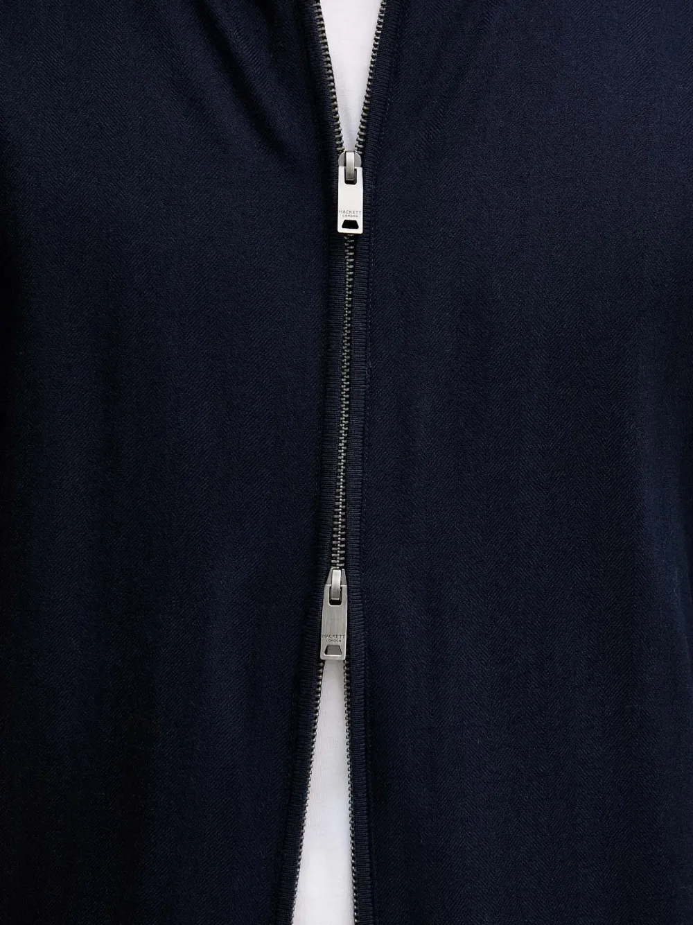 Hackett London Vest met rits Blauw