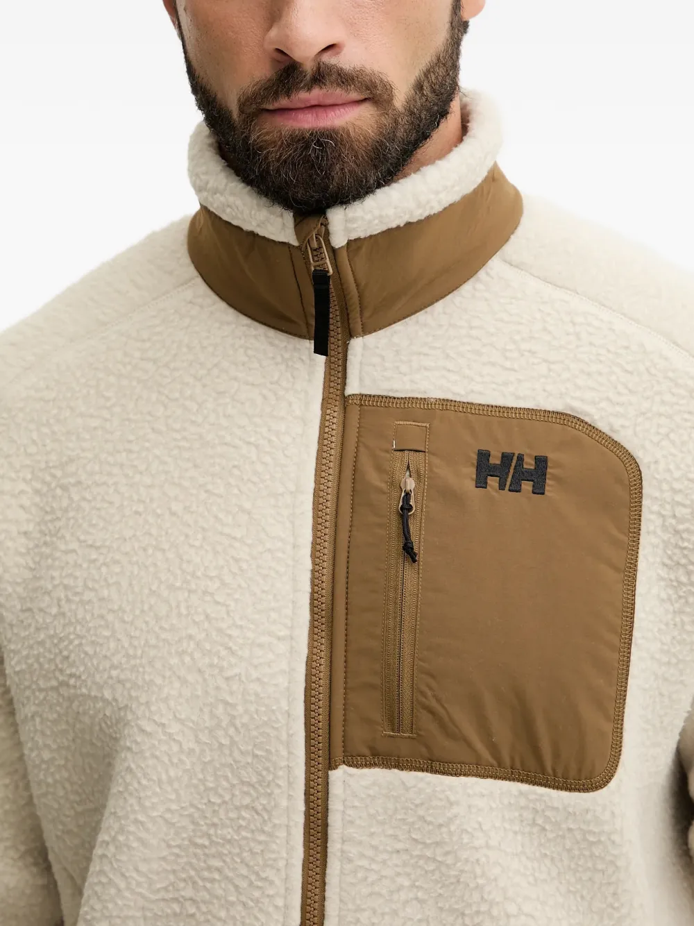 Helly Hansen Sweater met rits en zak Beige