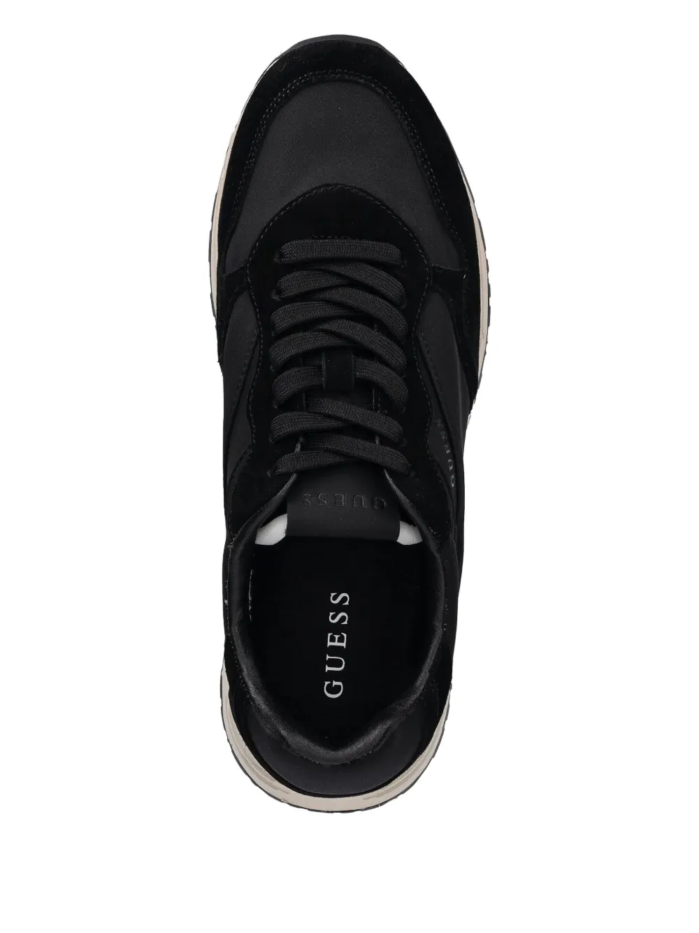 GUESS USA paneled low-top sneakers Zwart