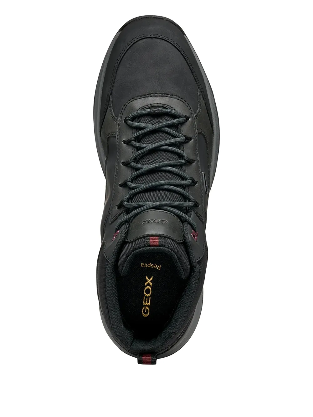 Geox lace-up panelled boots Zwart