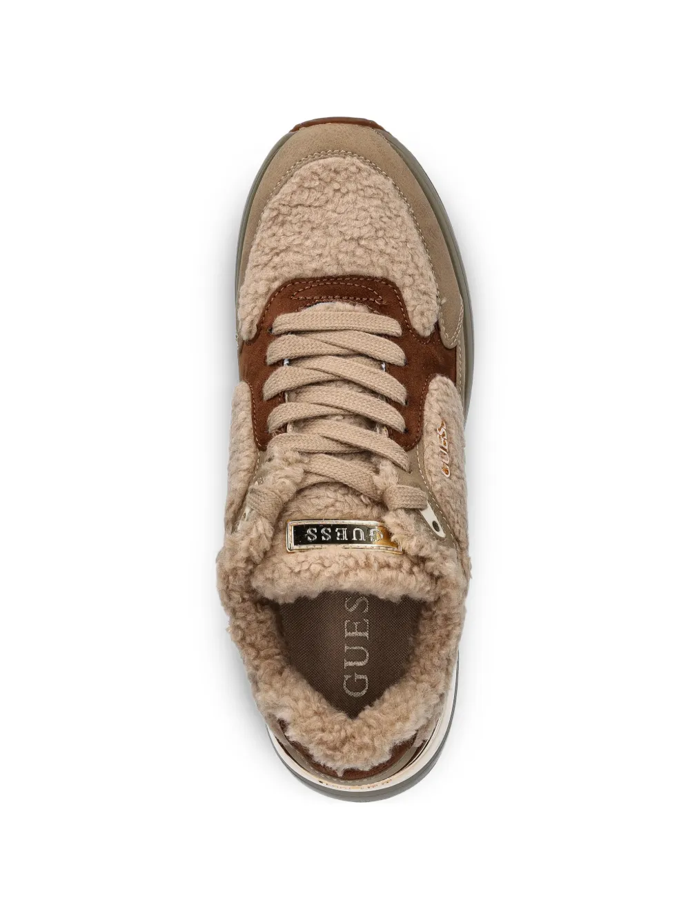 GUESS USA Sneakers met textuur Beige