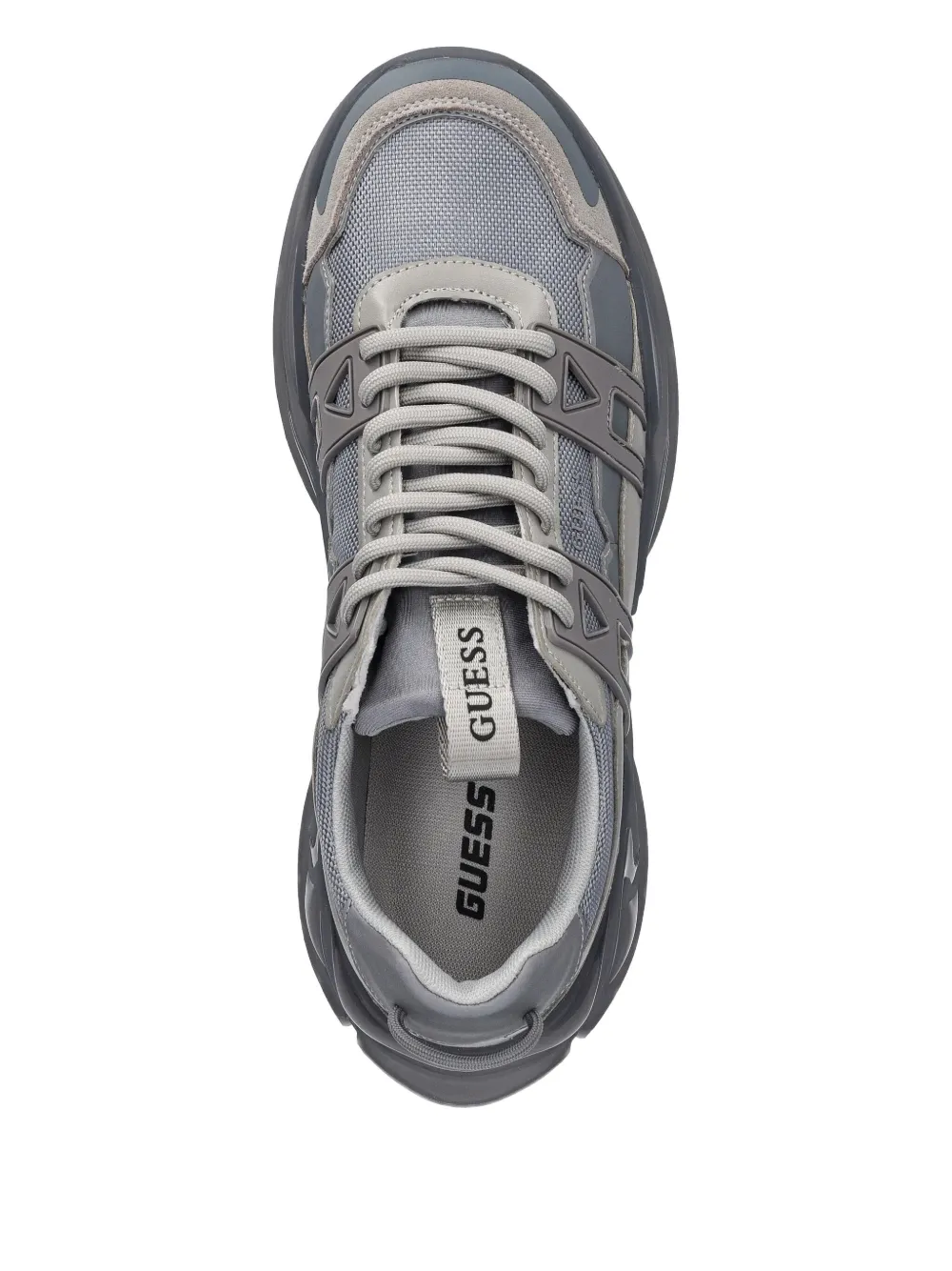 GUESS USA Belluno panelled lace-up sneakers Grijs