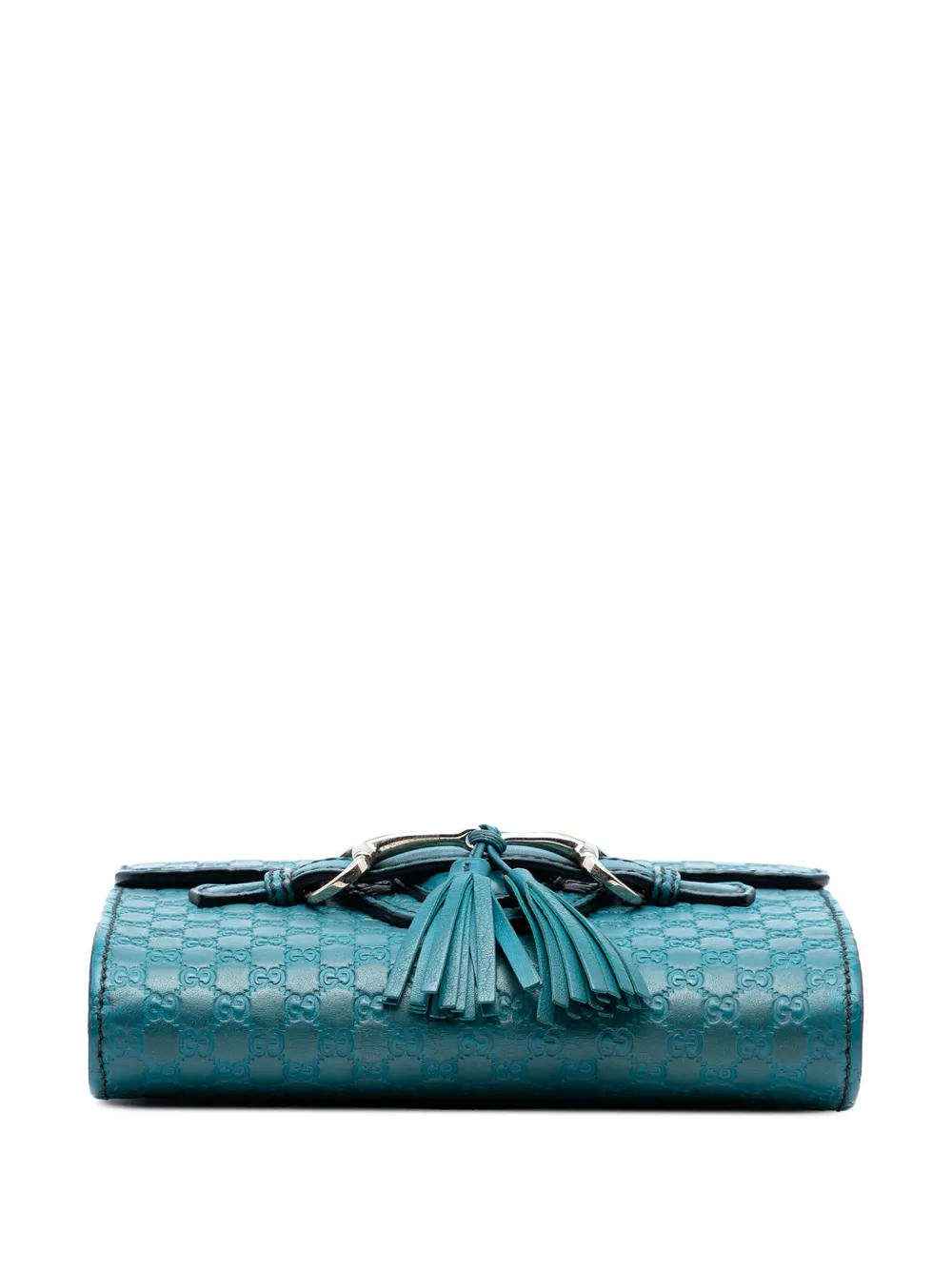Pre-owned Gucci 2016-2025 Mini Microssima Emily Crossbody Bag In Blue