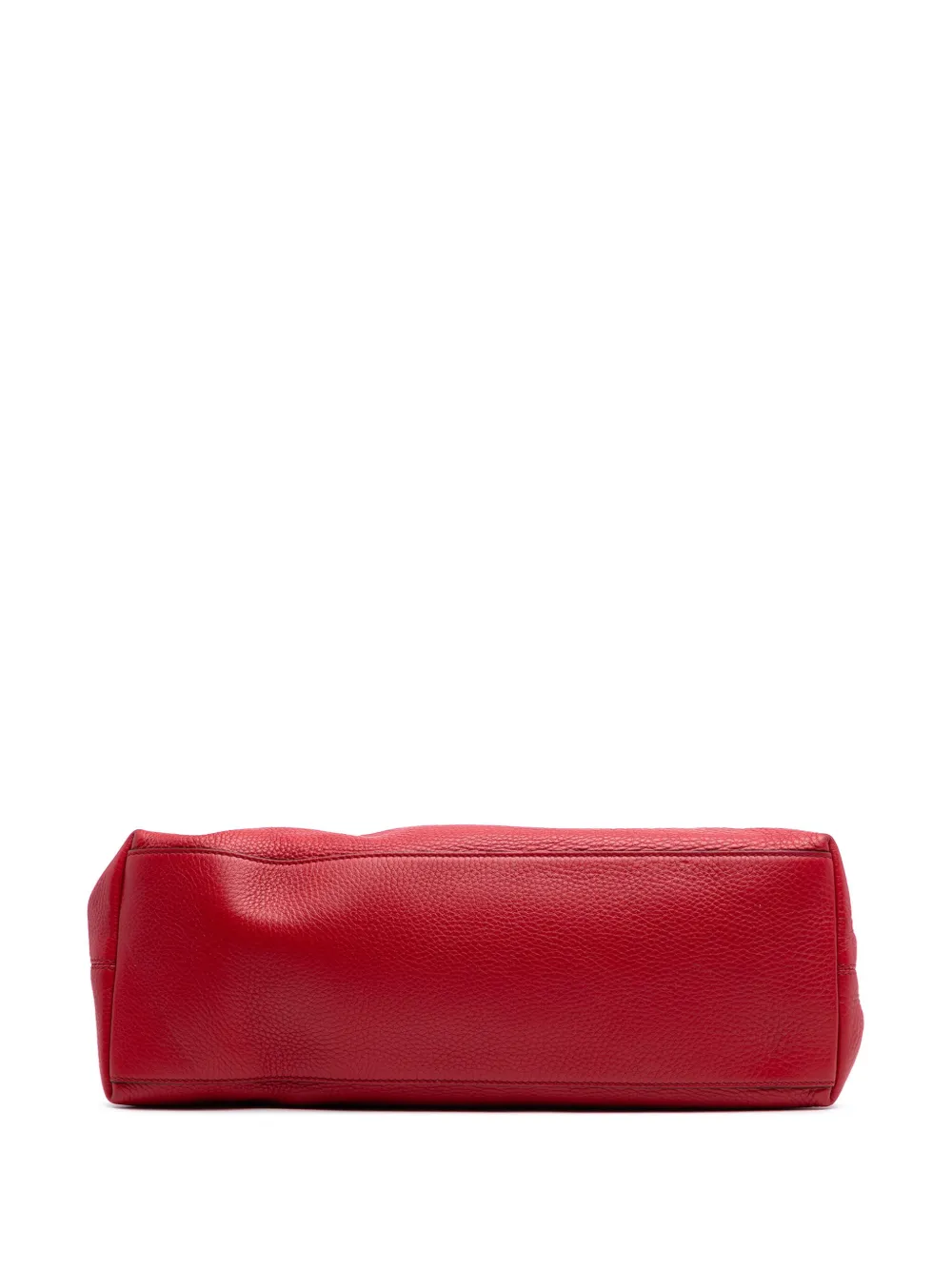 Pre-owned Gucci 2016-2025 Medium Leather Soho Chain Tote Bag In Red