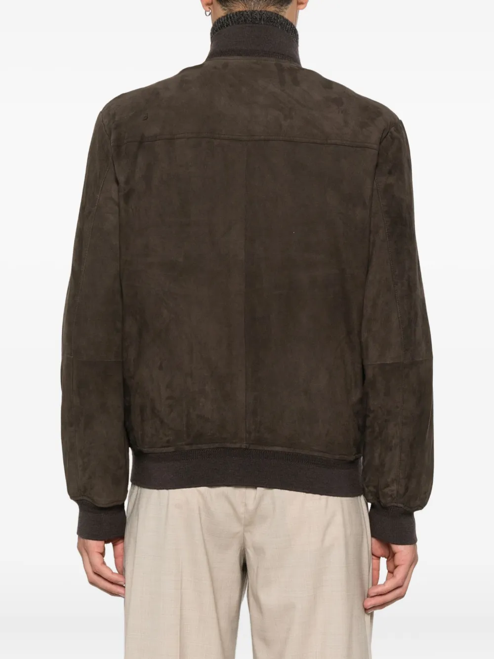 Canali Leren jack Bruin