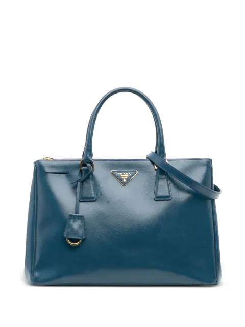 Prada Pre-Owned 2010-2025 Medium Saffiano Vernice Galleria Double Zip satchel