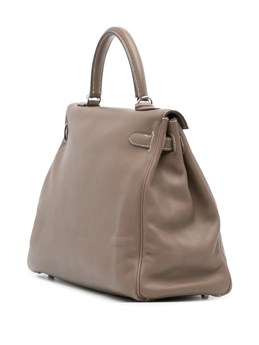 Pre-owned Hermes 2008 Swift Kelly Ii Retourne 35 Satchel In Brown