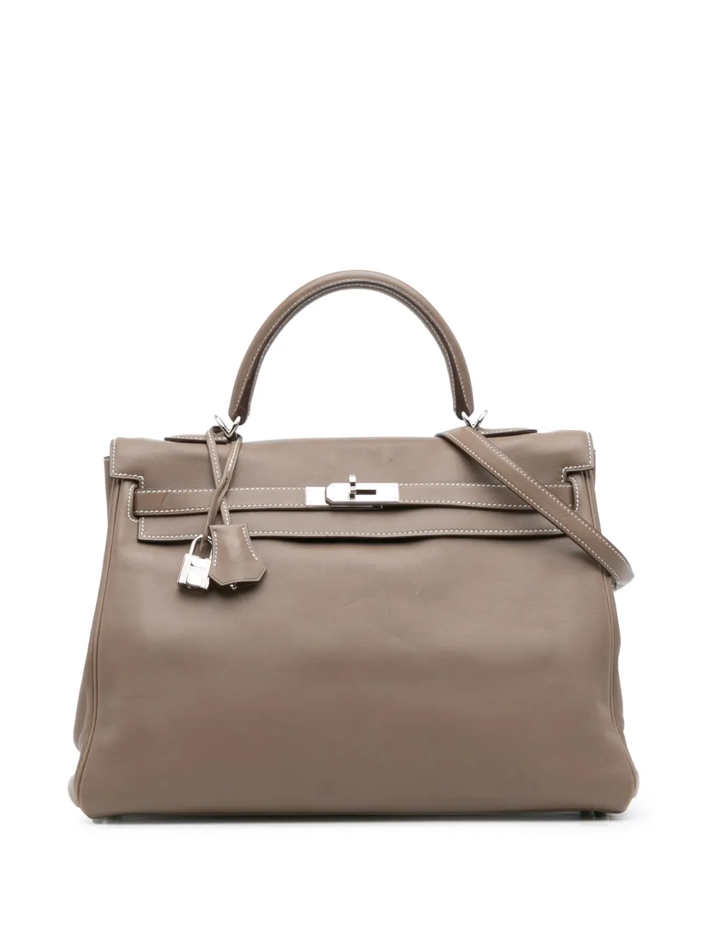 Pre-owned Hermes 2008 Swift Kelly Ii Retourne 35 Satchel In Brown
