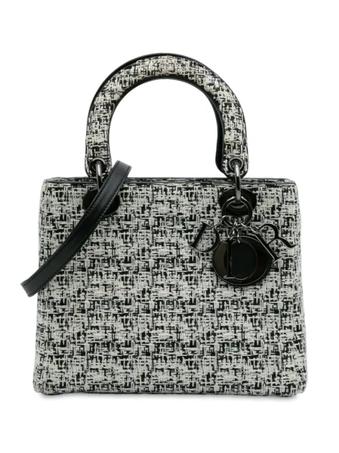 Christian Dior Pre-Owned bolsa satchel Medium Tweed Lady Dior 2013