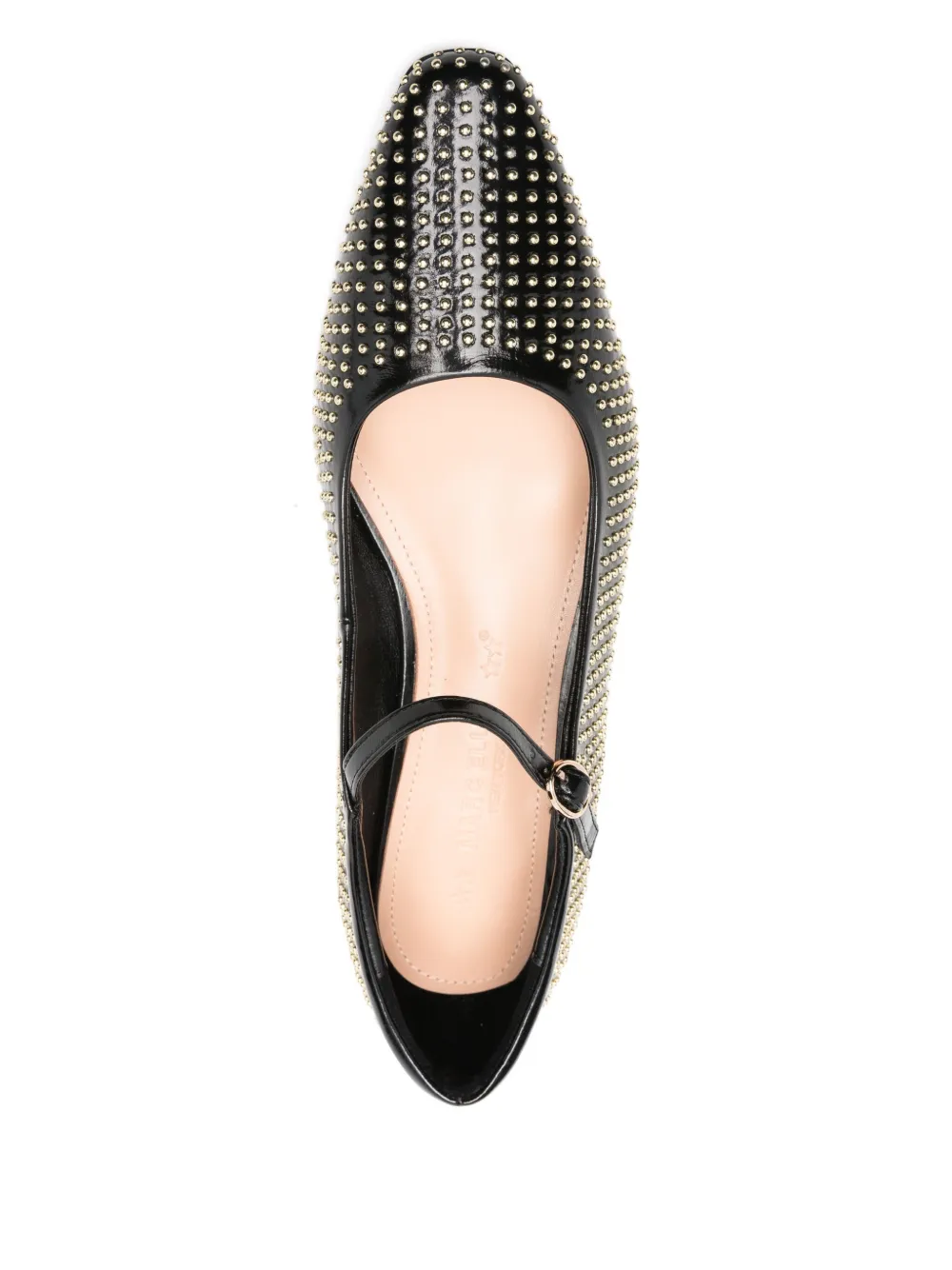 Marc Ellis Studded Strapped Heeled Pumps In Black