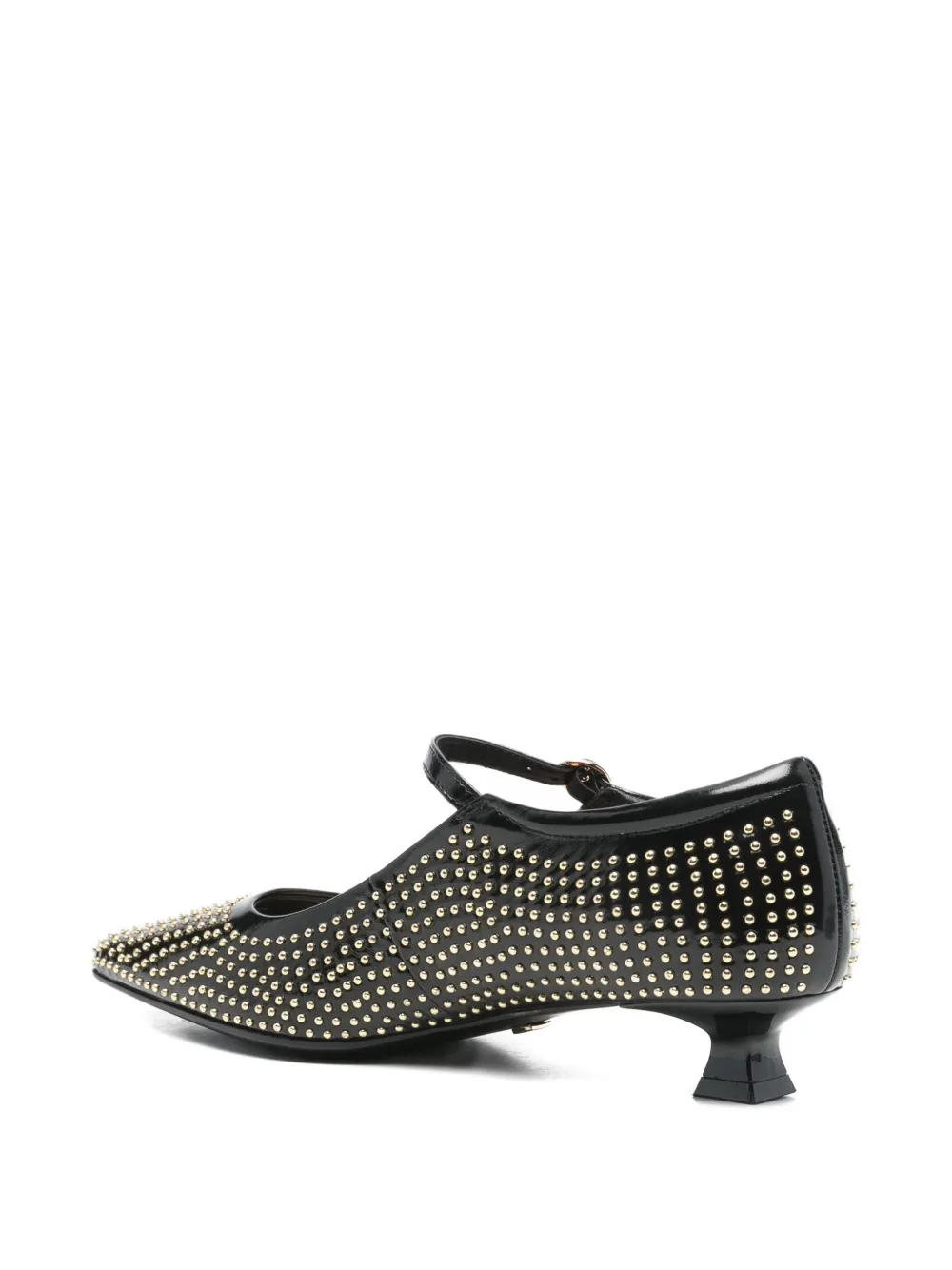 Marc Ellis Studded Strapped Heeled Pumps In Black