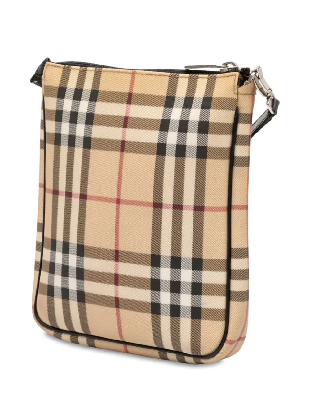Pre-owned Burberry 2000-2017 House Check Coated Canvas Crossbody Bag