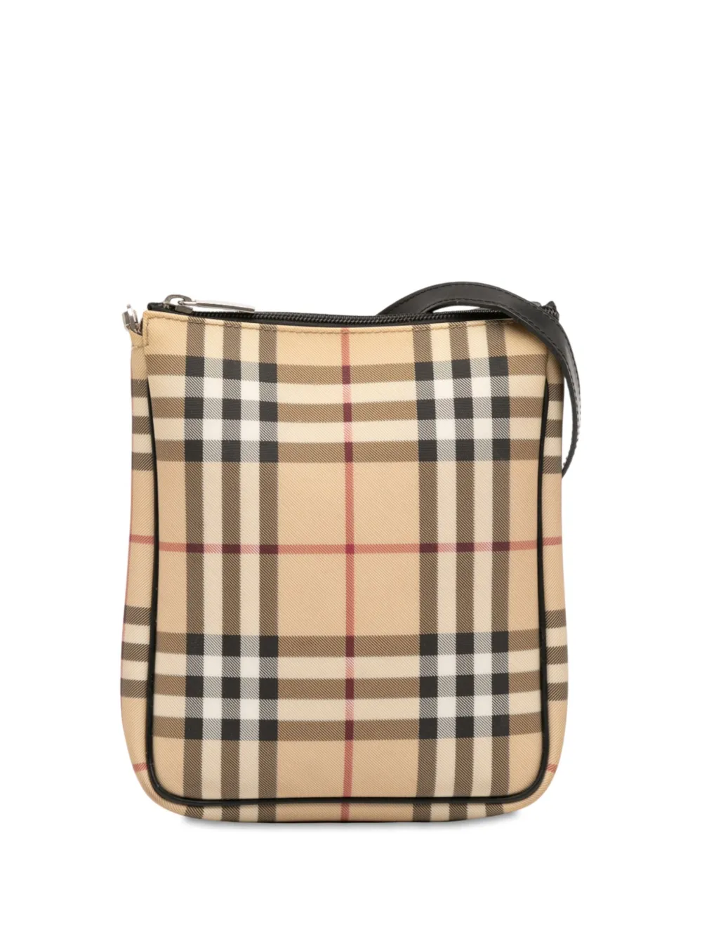 Pre-owned Burberry 2000-2017 House Check Coated Canvas Crossbody Bag