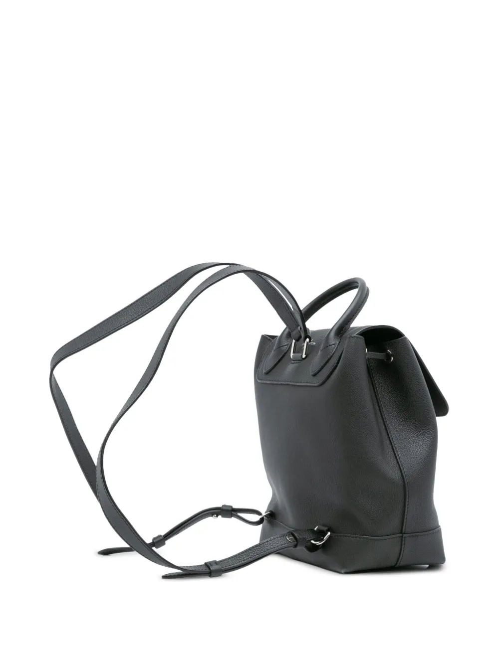 Pre-owned Louis Vuitton 2017 Taurillon Lockme Backpack In Black