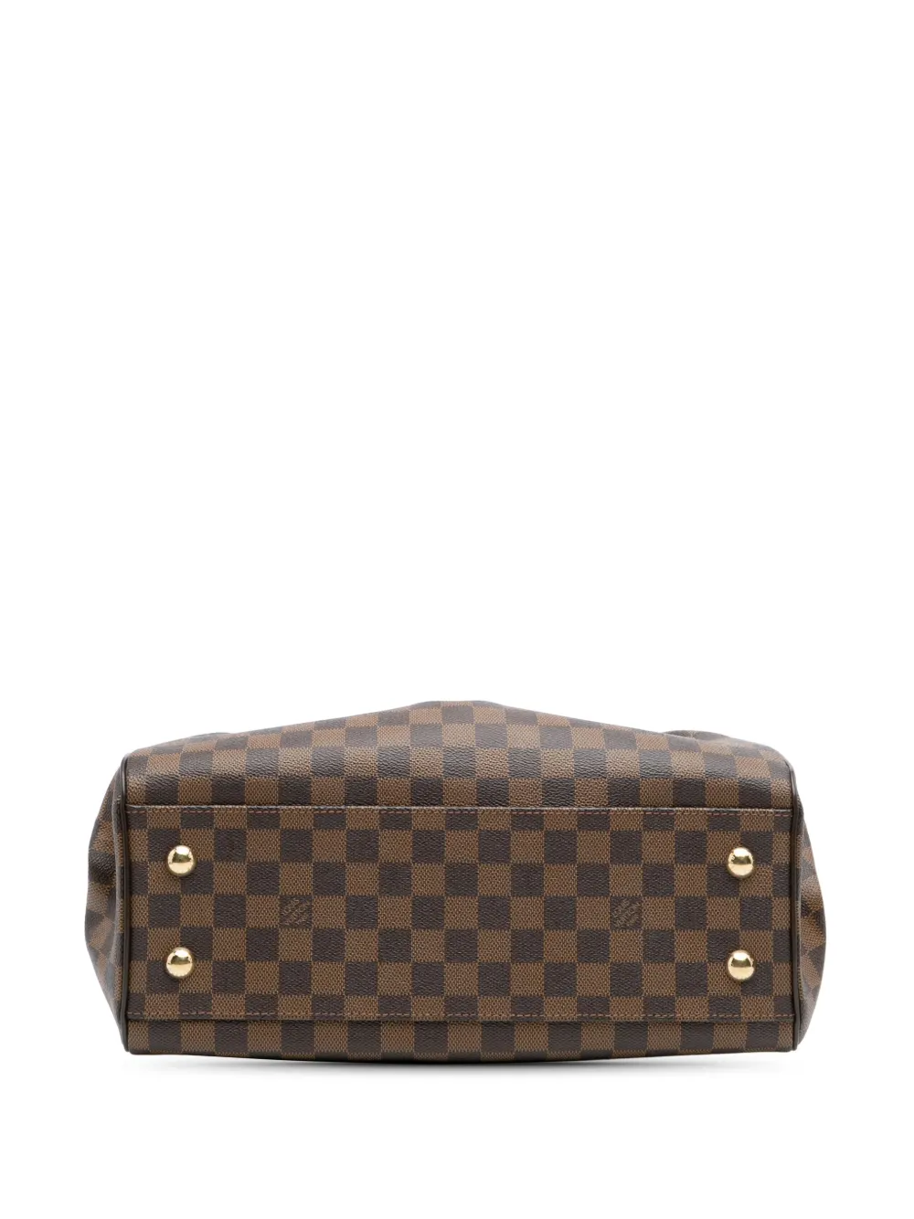 Pre-owned Louis Vuitton 2012 Damier Ebene Trevi Pm Satchel In Brown