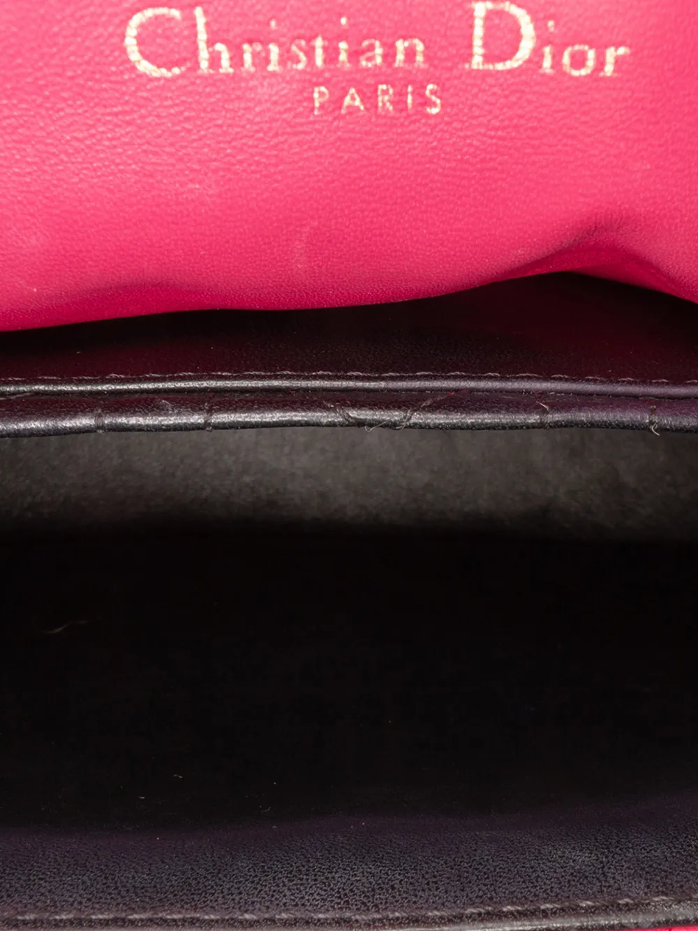 Pre-owned Dior 2014 Large Lambskin Cannage Miss  Flap Shoulder Bag In Pink