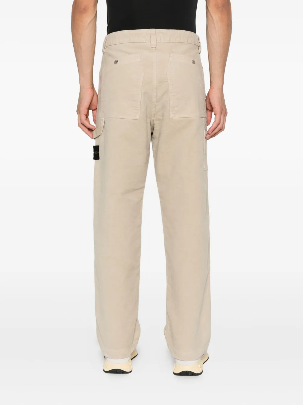 Stone Island Broek met Compass-logopatch Beige