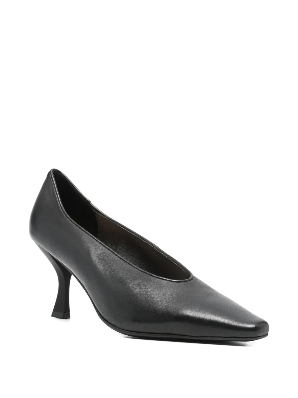 Marc Ellis Square-toe Leather Pumps In Black