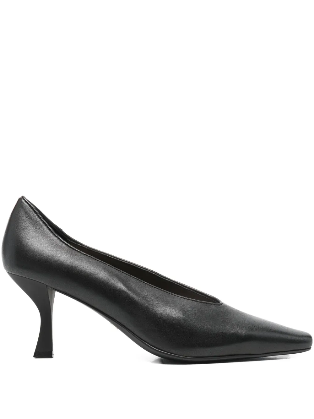 Marc Ellis Square-toe Leather Pumps In Black