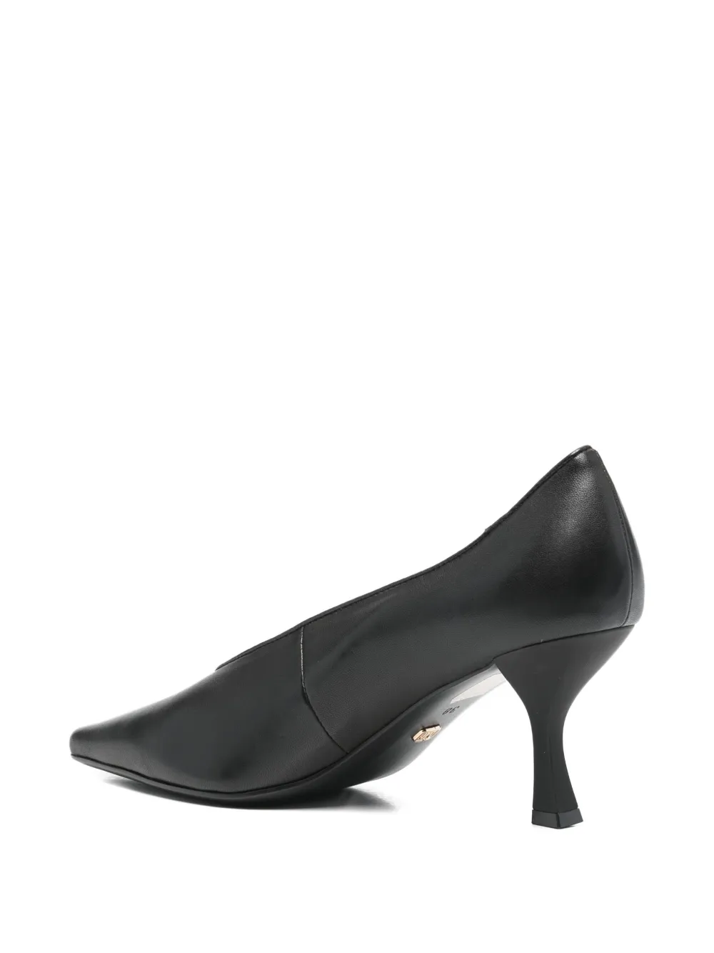 Marc Ellis Square-toe Leather Pumps In Black