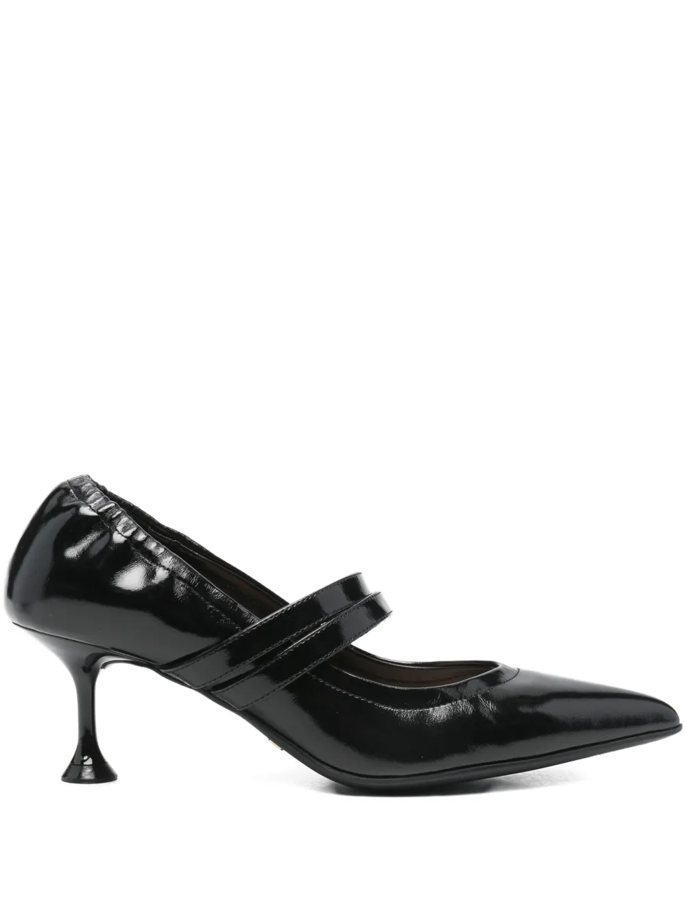 Marc Ellis Pointed Strapped Heeled Pumps In Black