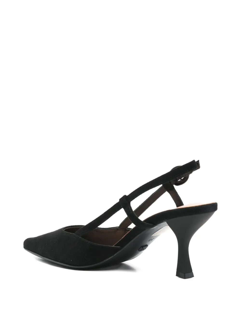 Marc Ellis Square-toe Slingback Heeled Pumps In Black