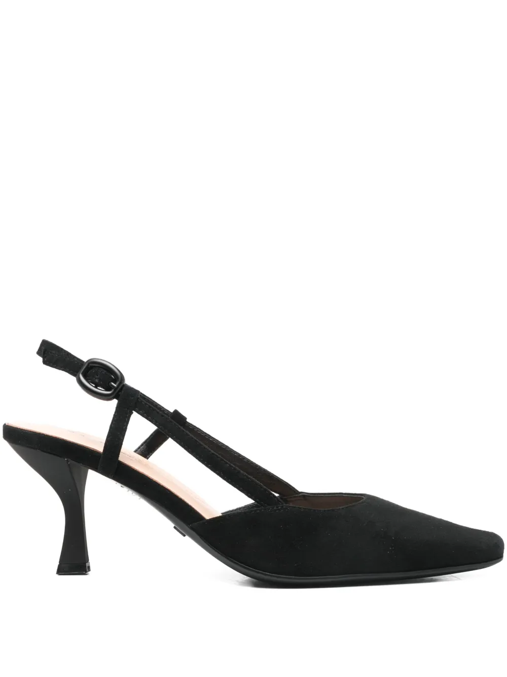 Marc Ellis Square-toe Slingback Heeled Pumps In Black