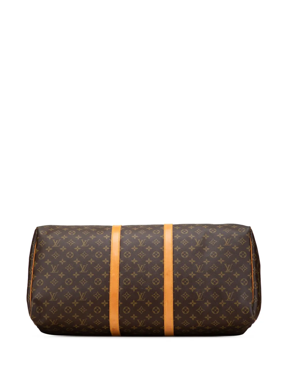 Pre-owned Louis Vuitton 1985 Monogram Keepall 60 Travel Bag In Brown