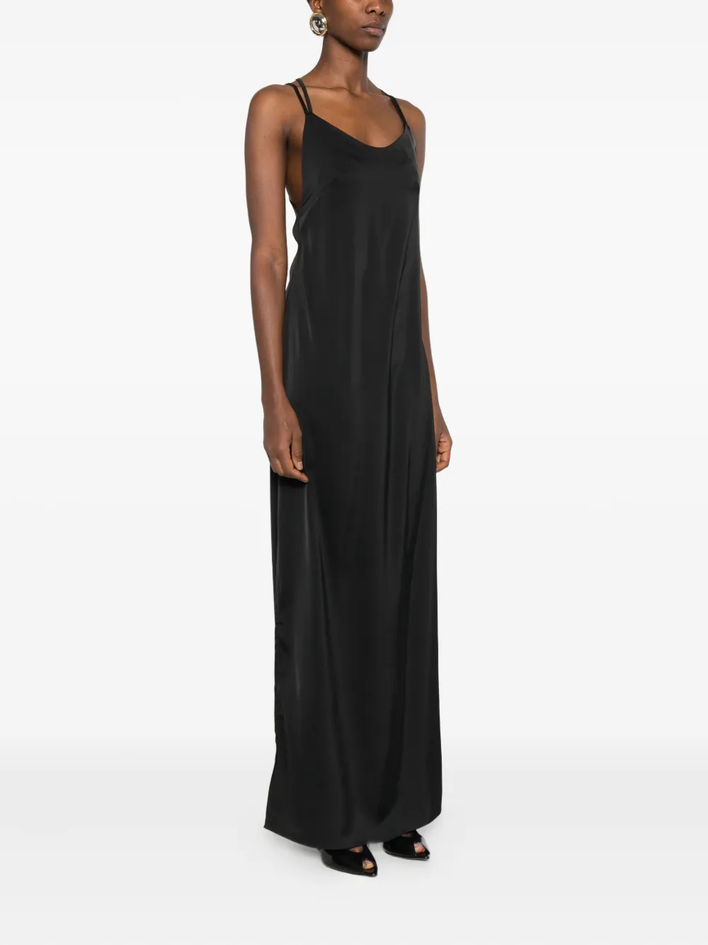  Rhizome Merida Side-split Maxi Dress - Black 
