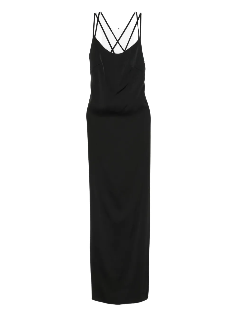 RHIZOME Merida side-split maxi dress - Nero